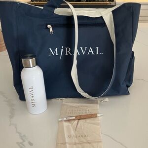 Miraval tote bag water bottle set